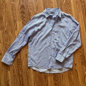 Michael Kors Slim Fit Cotton Stripe Shirt, Men's L